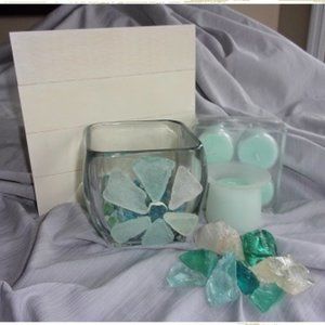 Seaside Boardwalk Bottle Glass Candle Arrangement